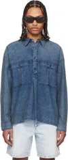 Isabel Marant Blue Vittore Shirt In 30fb