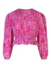 Isabel Marant Gelina Printed Silk-blend Top In Multicolor