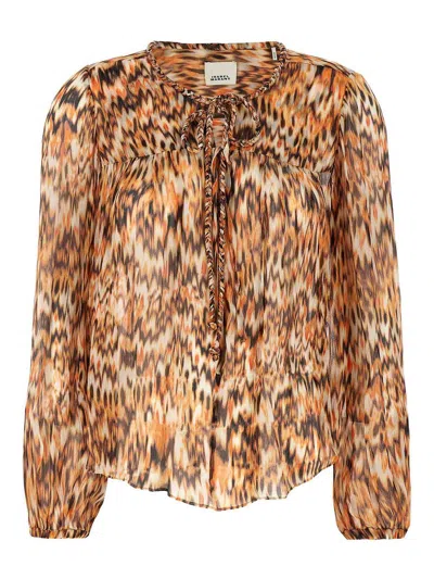 Isabel Marant Ametissa Blouse In Brown