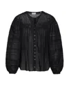 Isabel Marant Women's Cotton Blend Gregoria Blouse Top In Black