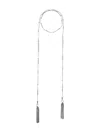 Isabel Marant Bob Beaded Tassel Scarf In Silver