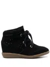 Isabel Marant Hidden Wedge Sneakers With Scalloped Edges