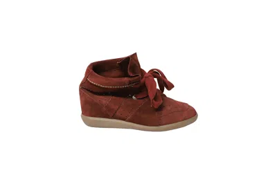 Isabel Marant Bobby High Top Sneakers In Red Suede