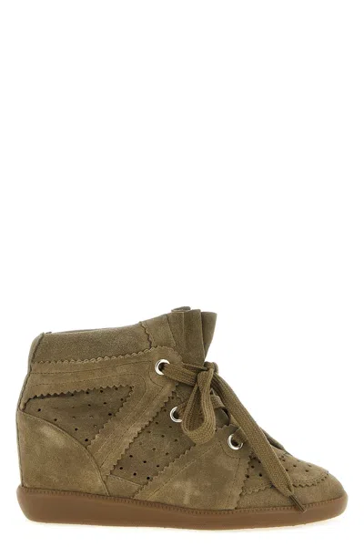Isabel Marant Sneakers Woman Color Grey In Animal Print
