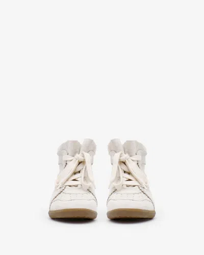 Isabel Marant Bobby Suede Sneakers In White