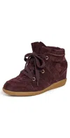 Isabel Marant High Top Sneakers With Ankle Perforations In Purple