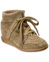 Isabel Marant Bobby Lace-up Wedge Sneakers In Beige