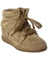 Isabel Marant Bobby Suede Wedge Sneakers In Brown