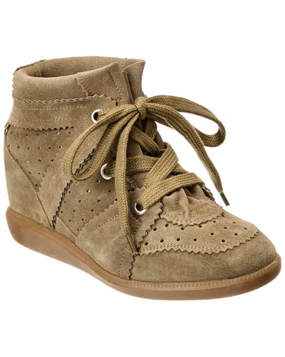Isabel Marant Bobby Lace-up Wedge Sneakers In Green
