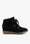 Isabel Marant Bobby Wedge Sneakers In Black