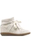 Isabel Marant Bobby Suede Sneakers In White