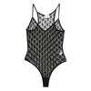 Isabel Marant Geometric-pattern Lace Bodysuit In Black