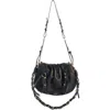 Isabel Marant Bolton Bubble Pebbled Leather Hobo Bag In Black