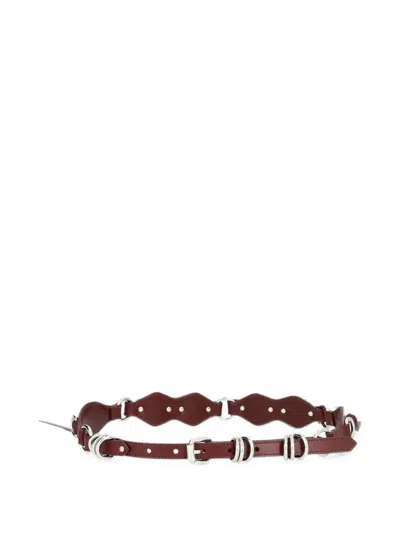 Isabel Marant Bolton Eyelet-embellished Leather Belt In Brown