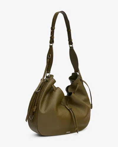 Isabel Marant Drawstring Hobo Shoulder Bag In Green