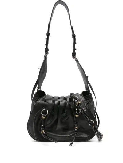 Isabel Marant Bolton Leather Shoulder Bag In Black