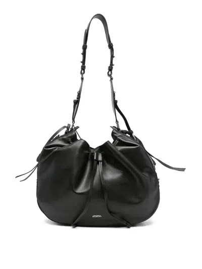 Isabel Marant Bolton Leather Shoulder Bag In Sand