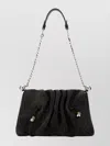 Isabel Marant Women Dark Brown Leather Bolton Shoulder Bag In Black