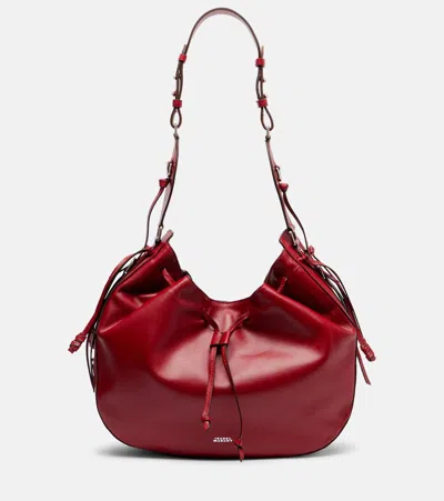 Isabel Marant Bolton Medium Leather Shoulder Bag In Red