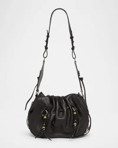 Isabel Marant Bolton Ruched Flap Leather Shoulder Bag
