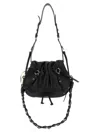 Isabel Marant Pleated-detail Drawstring Shoulder Bag In Black