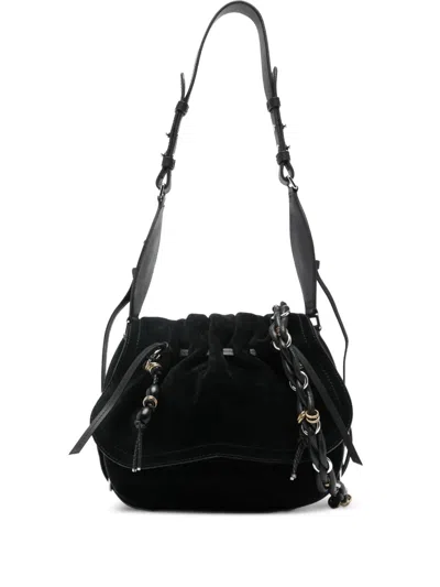 Isabel Marant Bolton Suede Shoulder Bag In Black
