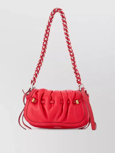 Isabel Marant Bolton Xs Leather Clutch Bag In Red