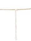 Isabel Marant Self-tie Bead-embellished Belt In 中性色