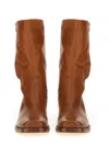 Isabel Marant Leather Calf Boot In Brown