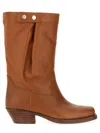 Isabel Marant Ademe Havana Leather Biker Boot Women In Brown