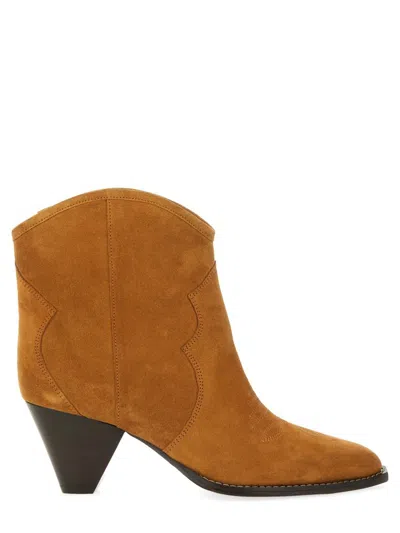 Isabel Marant Darizo Suede Leather Ankle Boots In Brown