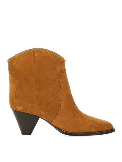 Isabel Marant Darizo Suede Leather Ankle Boots In Brown