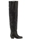 Isabel Marant 40mm Amati-gb Leather Knee High Boots In Black