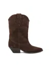 Isabel Marant Duerto Chocolate Cowboy Boots In Suede Women