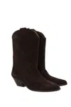 Isabel Marant Ankle Boots In Luxurious Calf Velvet Leather With Sleek Design And Quality Finish