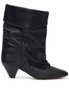 Isabel Marant 40mm Ryska-gb Leather Slouchy Boots In Black