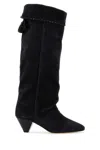 Isabel Marant Suede Knee Length Boots With Cone Heel