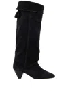 Isabel Marant Suede Knee Length Boots With Cone Heel