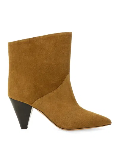 Isabel Marant Larta High Heel Short Boots In Brown