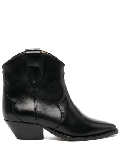 Isabel Marant Dewina Suede Leather Boots In Black