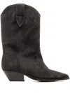 Isabel Marant Duerto Suede Cowboy Boots In Black