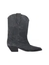 Isabel Marant Duerto Pointed-toe Suede Heeled Cowboy Boots In Black