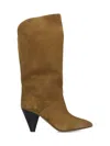 Isabel Marant Heel Cone Knee Pointed Suede In Brown
