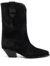 Isabel Marant Women Dahope Suede Leather Boots In Faded Black