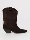 Isabel Marant Duerto Chocolate Cowboy Boots In Suede In Brown