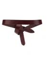 Isabel Marant Adjustable Knot Detail Belt With Smooth Finish In Brown