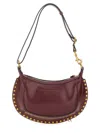 Isabel Marant Bordeaux Leather Shoulder Bag In Burgundy