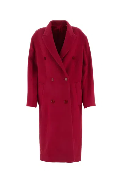 Isabel Marant Bordeaux Wool Blend Theodore Coat In Red
