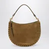 Isabel Marant Borsa Oskan Soft Zipped In Suede Color Taupe Women In White