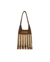 Isabel Marant Handwoven Raffia Tote Bag With Fringe And Logo Detail In Pattern